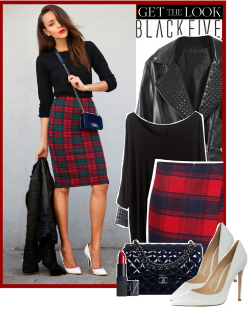 Plaid pencil skirt - Blackfive by anne-mclayne